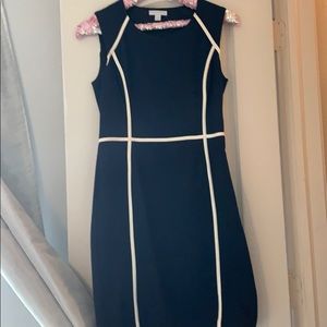 Navy and White Dress